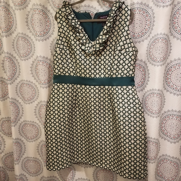 Green and gold Modcloth Ana Sui dress - Picture 1 of 3